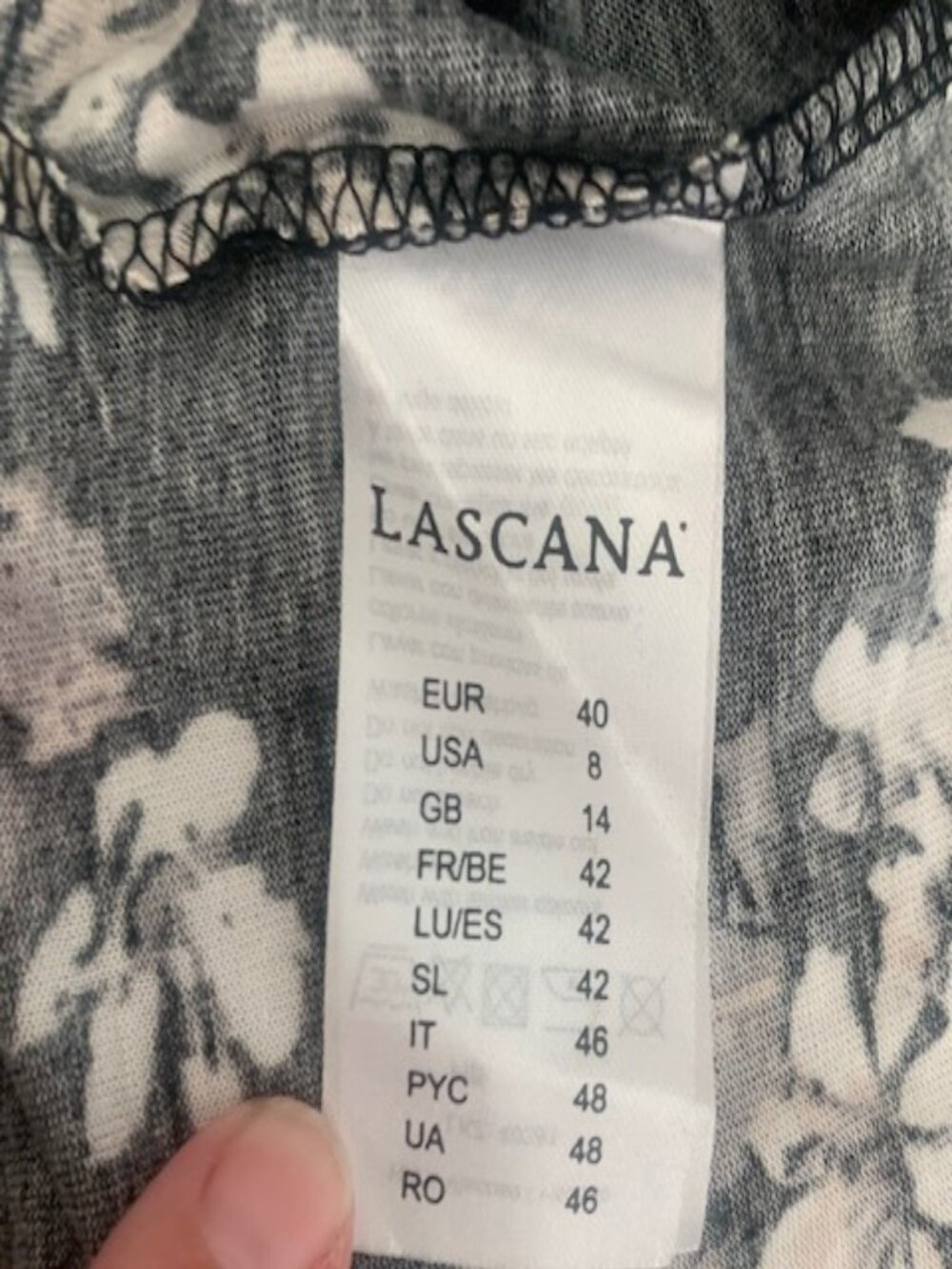 LASCANA NWT Black & White Floral Maxi Dress Size 8 Boho Resort - Picture 9 of 10